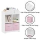 preview thumbnail 7 of 16, Kids Dollhouse Bookcase with Storage, 2-Tier Storage Display Organizer, with 2 Collapsible Fabric Drawers