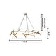 preview thumbnail 2 of 1, 20 Light Gold Stainless Steel Round Light Fixture