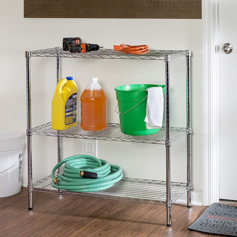 4-5 Tiers Storage Shelving Unit Adjustable Metal Organizer Wire Rack