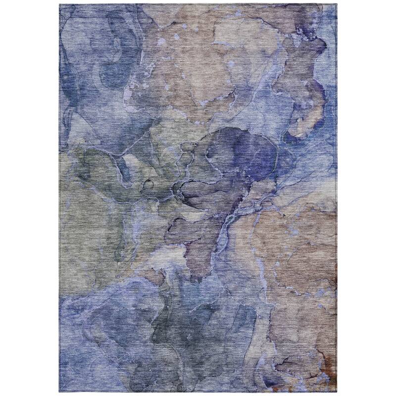 HomeRoots Abstract Transitional Rectangle Outdoor Rug