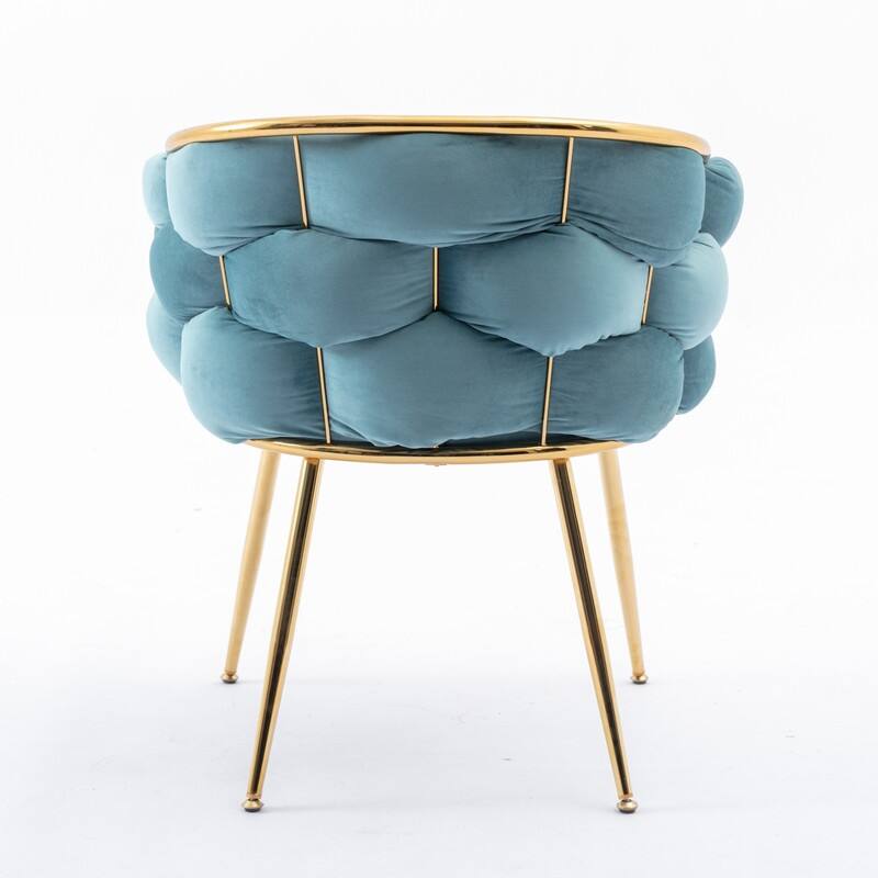 Set of 2 Velvet Accent Chairs - Modern Stool for Bedroom Dresser, Vanity, and Seating