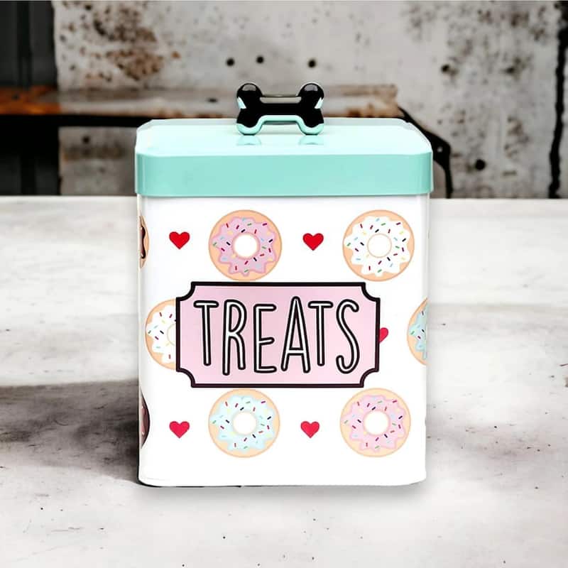 Amici Pet Barkers Dozen Metal Treats Canister - 96 oz.