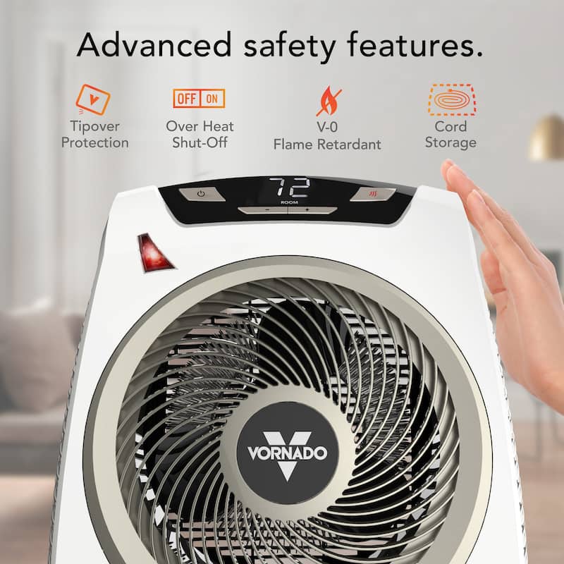 Vornado AVH10 Space Heater for Home, Advanced Safety, Auto Climate