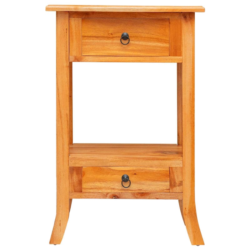 vidaXL Console Table with Drawer Natural 19.88 x 11.81 x 29.72 in - 19.88 x 11.81 x 29.72 in