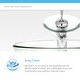 preview thumbnail 13 of 22, 631 Foil Glass Sink, Brushed Nickel Faucet, Sink Ring, Pop-up Drain