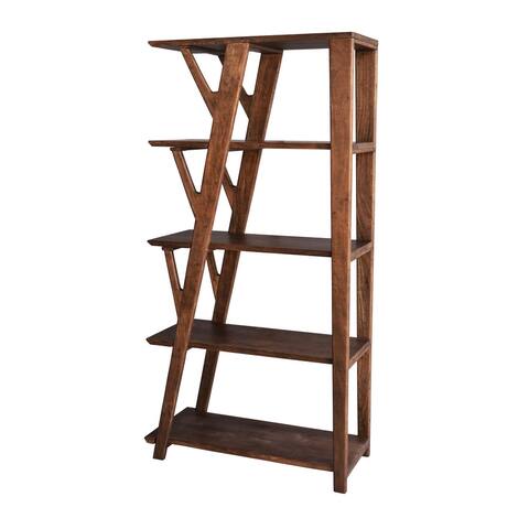 Somette Knoll Brown Vinegar Finish Etagere