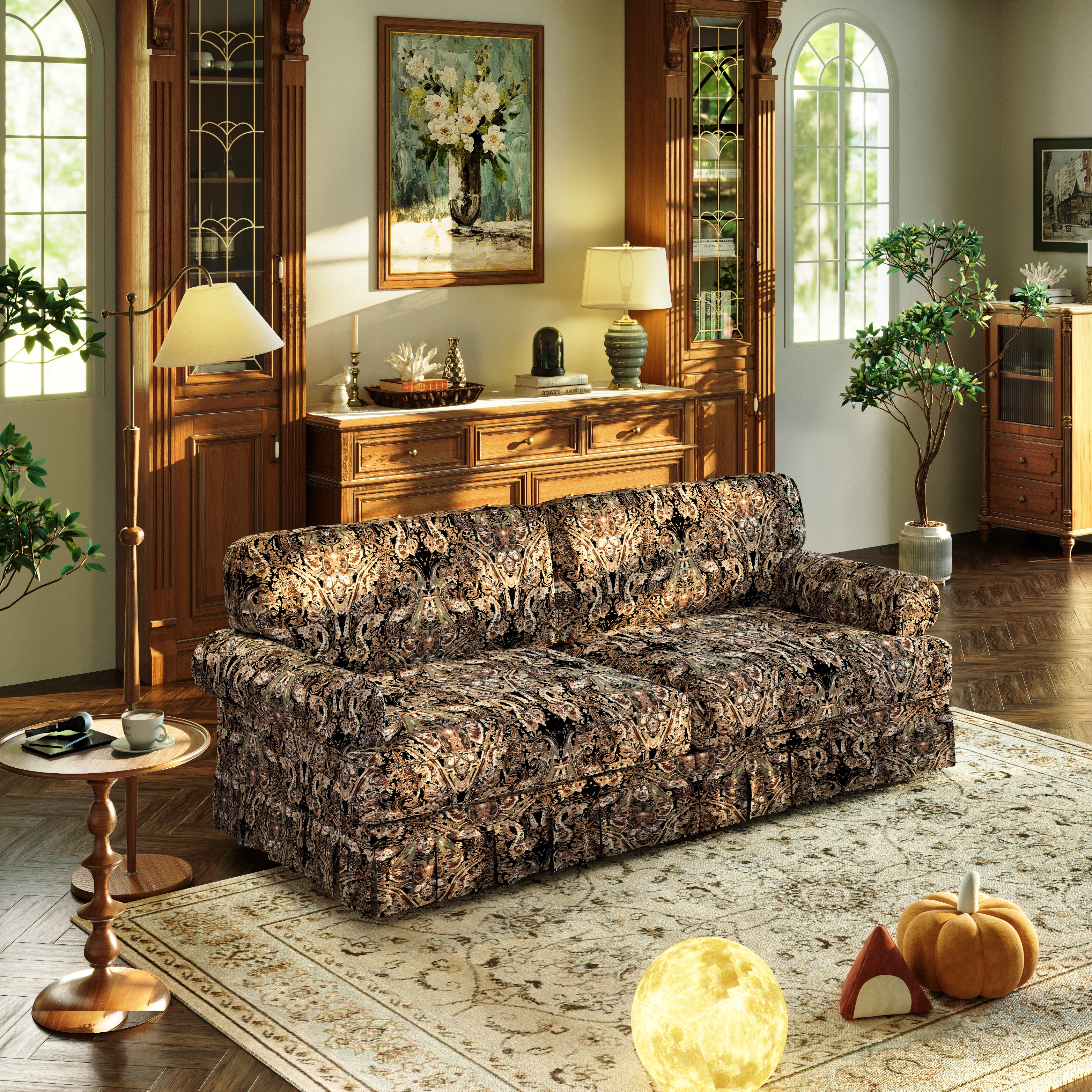 GDFStudio - Chenille Deep Seat 3-Seater 74