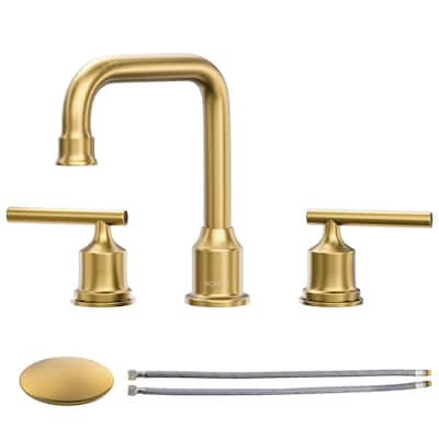 WOWOW Double Handle 8 in. Widespread Bathroom Sink Faucet