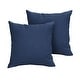 preview thumbnail 2 of 5, Sunbrella Navy Knife-edged Indoor/Outdoor Pillows, Set of 2