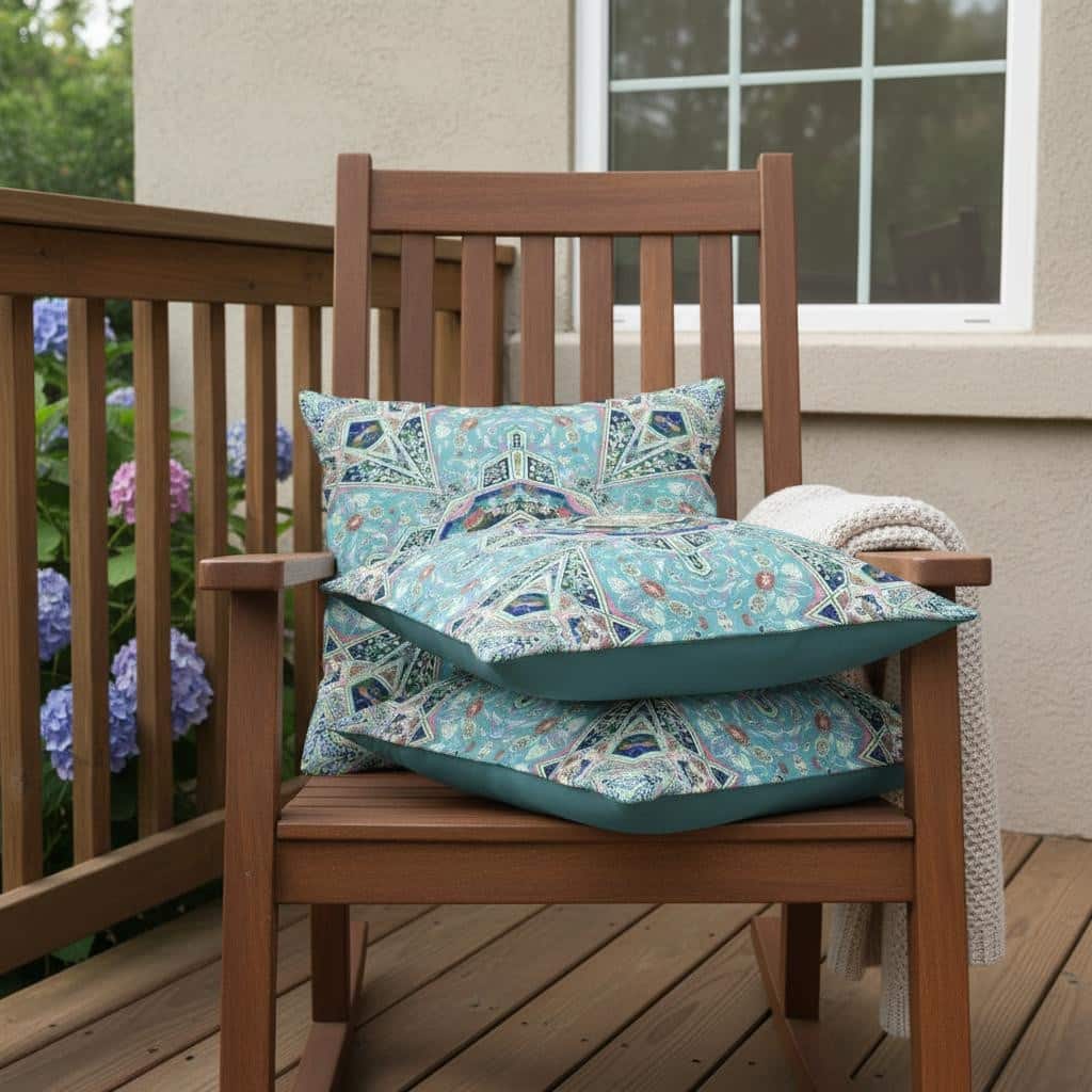 HomeRoots Set of Two 16" X 16" Green and Brown Blown Seam Floral Indoor Outdoor Throw Pillow - 16.00' X '16.00' X '5.00