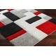 preview thumbnail 9 of 10, Livabliss Bologna Colorblock Geometric Plush Area Rug