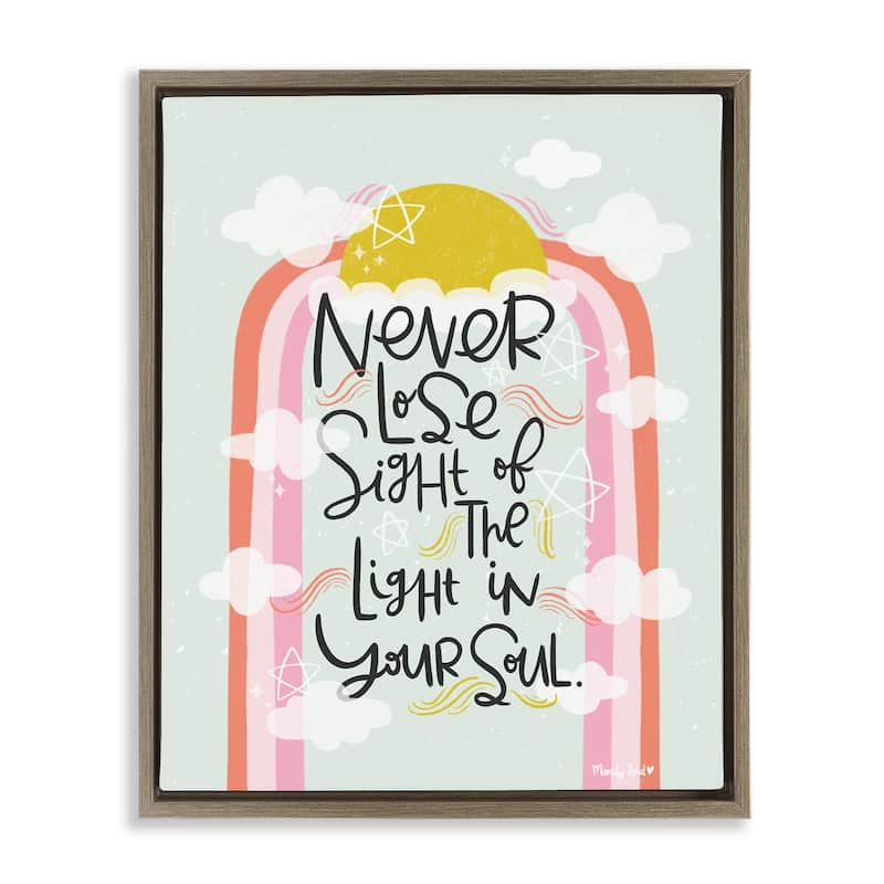 Stupell Light In Your Soul Framed Floater Canvas Wall Art Design By Mandy Ford Art + Illustration - 25 x 31 - Brown