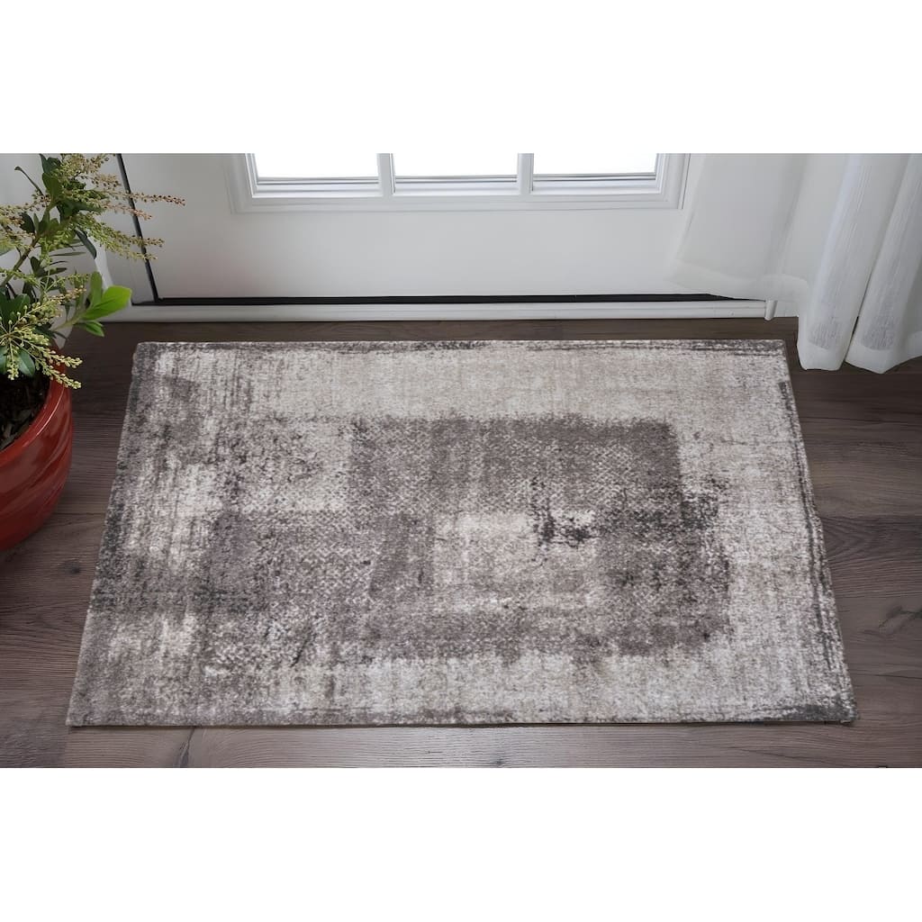 HomeRoots Abstract Industrial Rectangle Area Rug