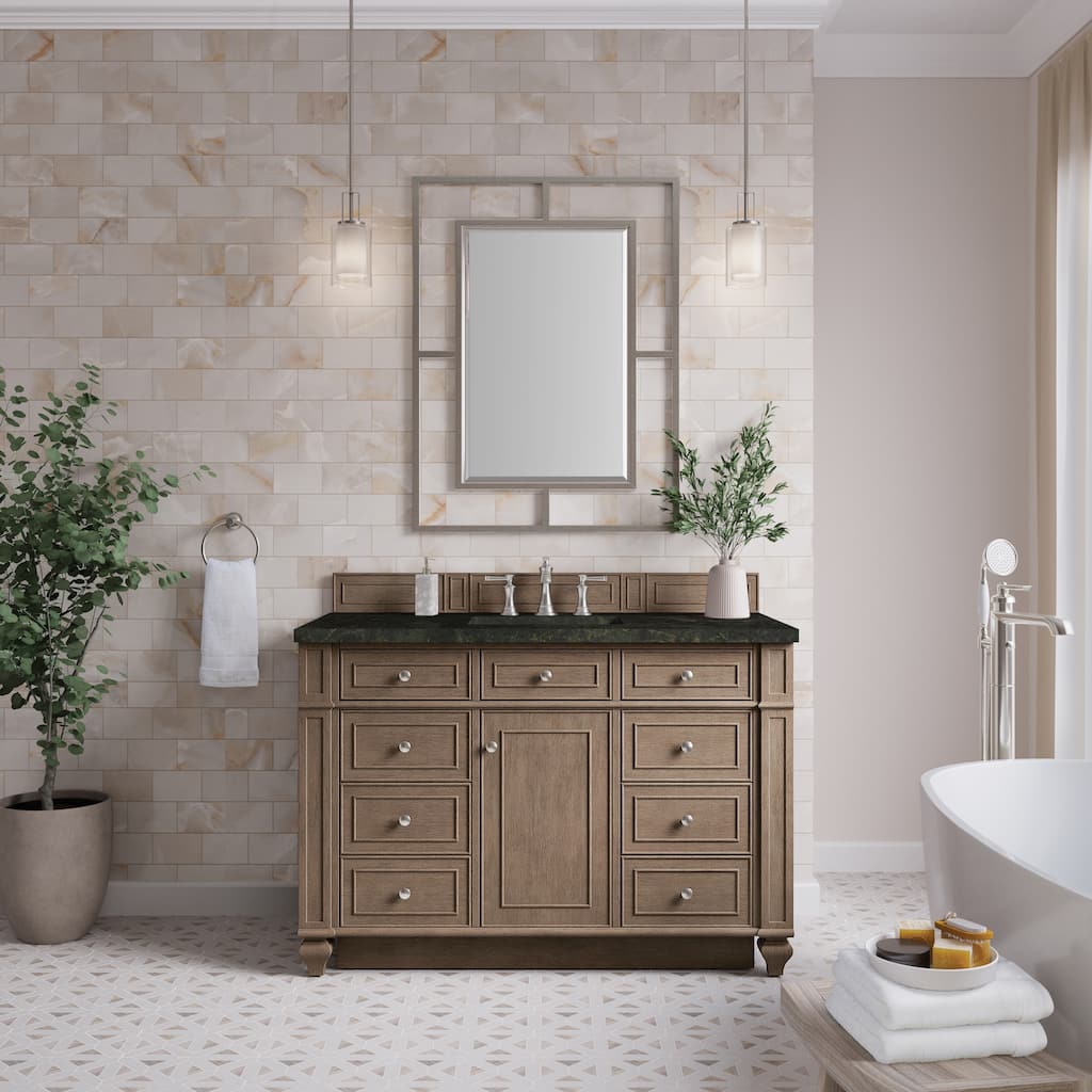 James Martin Vanities Bristol 48" Single Vanity, Whitewashed Walnut