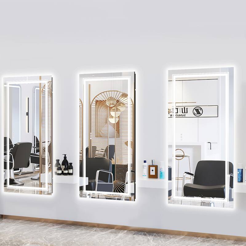Smart LED Framless Illuminated Bathroom Mirror Anti-Fog Backlit - 42" x 20"
