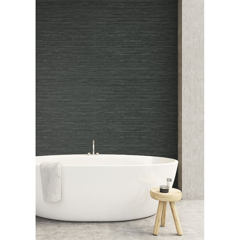 Seabrook Designs Sisal Hemp Embossed Vinyl Unpasted Wallpaper