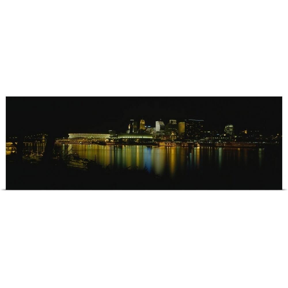 "Buildings at the waterfront, Cincinnati, Ohio" Poster Print - Multi