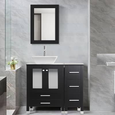 36" Bathroom Vanity with Sink Set Side Cabinet