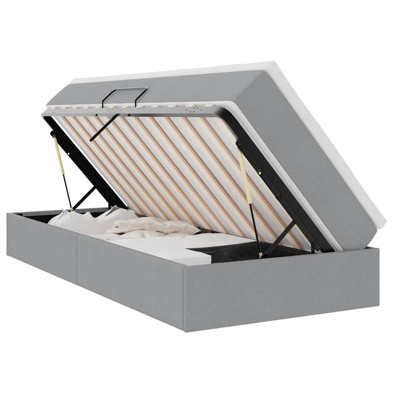 vidaXL Storage Bed with Mattress in Polyester