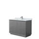 Option Dark Gray, Nickel Trim, Carrara Marble Top