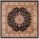 preview thumbnail 18 of 55, SAFAVIEH Lyndhurst Eeuwkje Traditional Oriental Rug 6' Square - Black/Ivory
