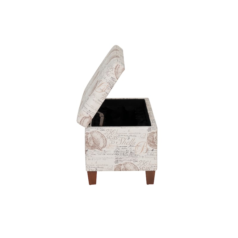 Copper Grove Clarkia Grey Tufted Flip-Top Ottoman with Shoe Storage