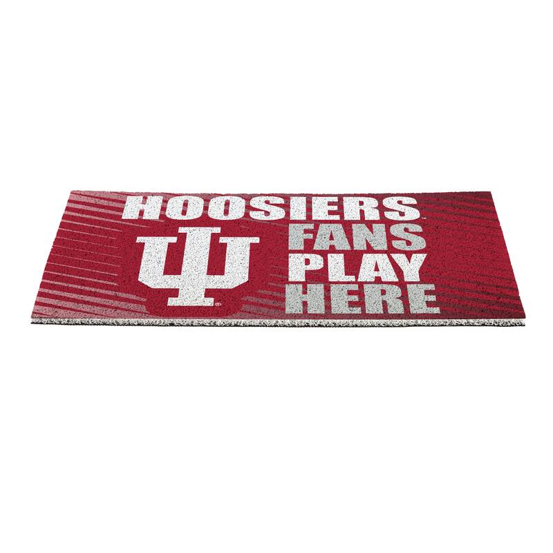 28 in. x 16 in. Indiana University "Fans Play Here" PVC Door Mat
