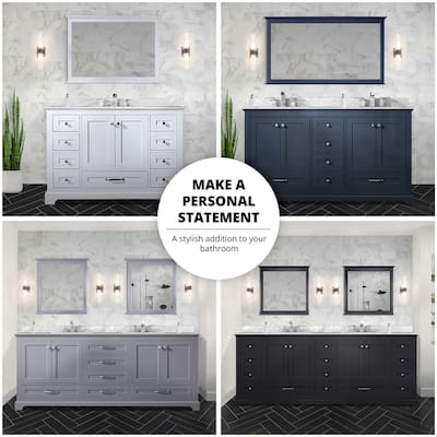 Dukes 60 in. W x 22 in. D White Double Bath Vanity and Cultured Marble Top