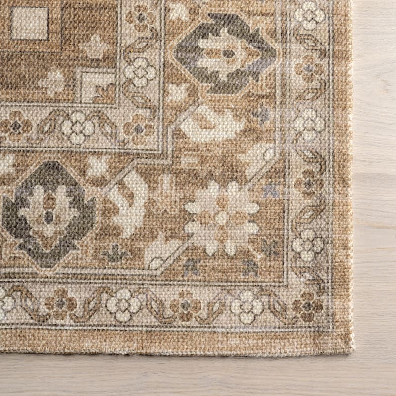 Evermore Medallion Wool and Cotton Area Rug