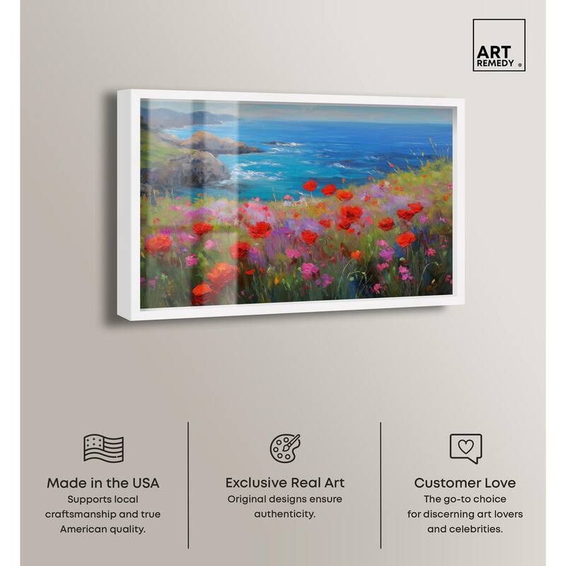 Ocean View Bloom II Shadowbox by Art Remedy