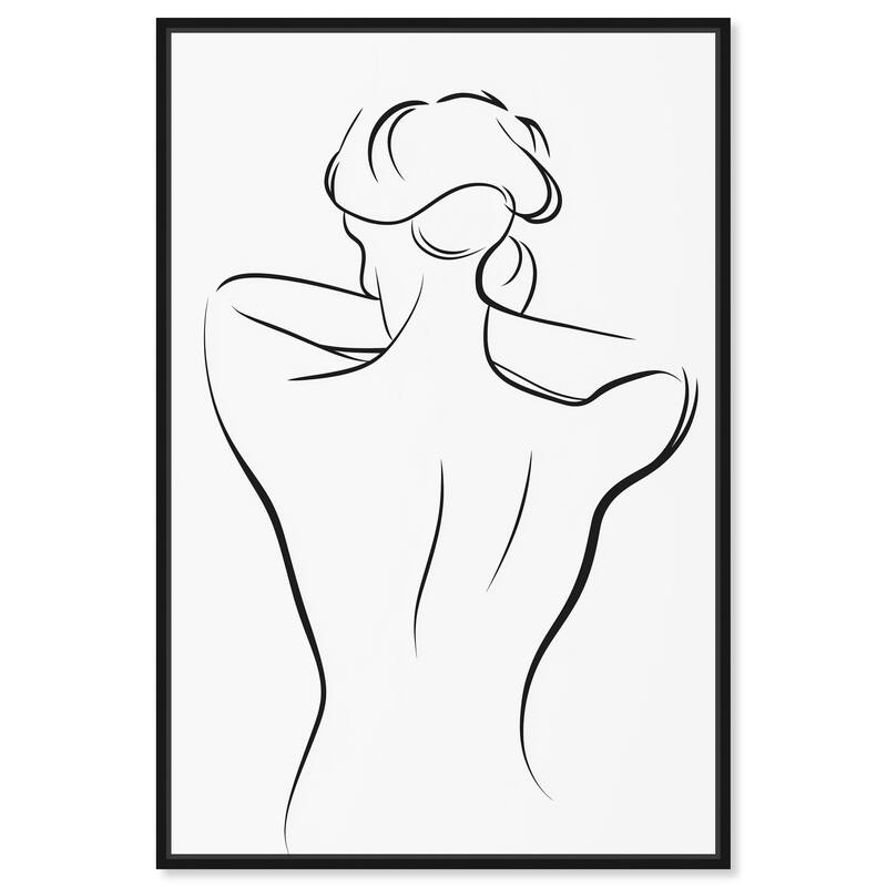 Woman in Contour II Canvas by Art Remedy - Black - 16" x 24"