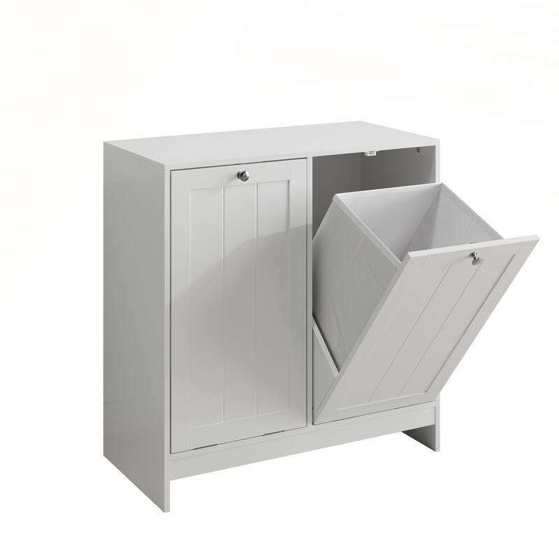 Tilted Laundry Hamper with Removable Basket