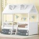 preview thumbnail 2 of 38, Merax House Bed with Roof and 4 drawers