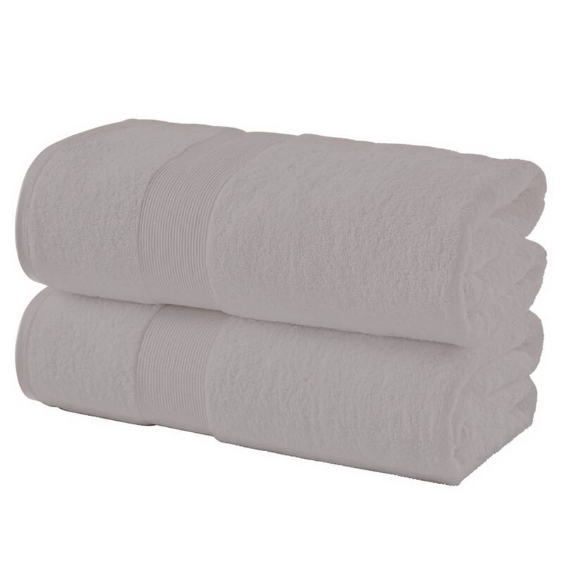 Fabstyles Luxury Large Bath Sheet 35 by 70 Inches Set of 2 - Set of 2 - Linen