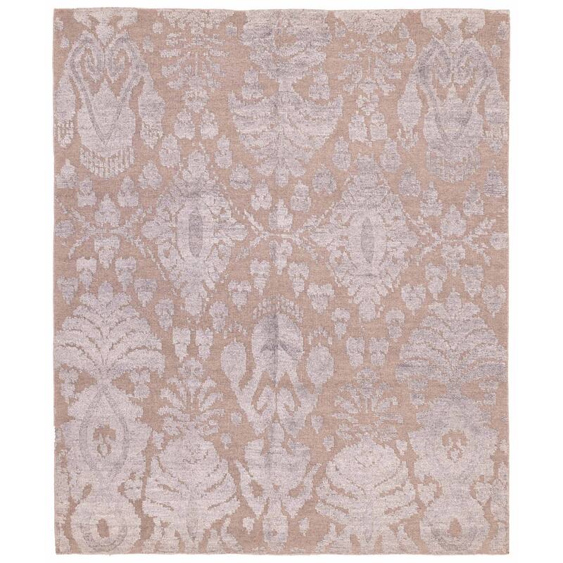ECARPETGALLERY Hand-knotted Looma Brown, Grey Silk, Wool Rug - 8'2 x 10'3