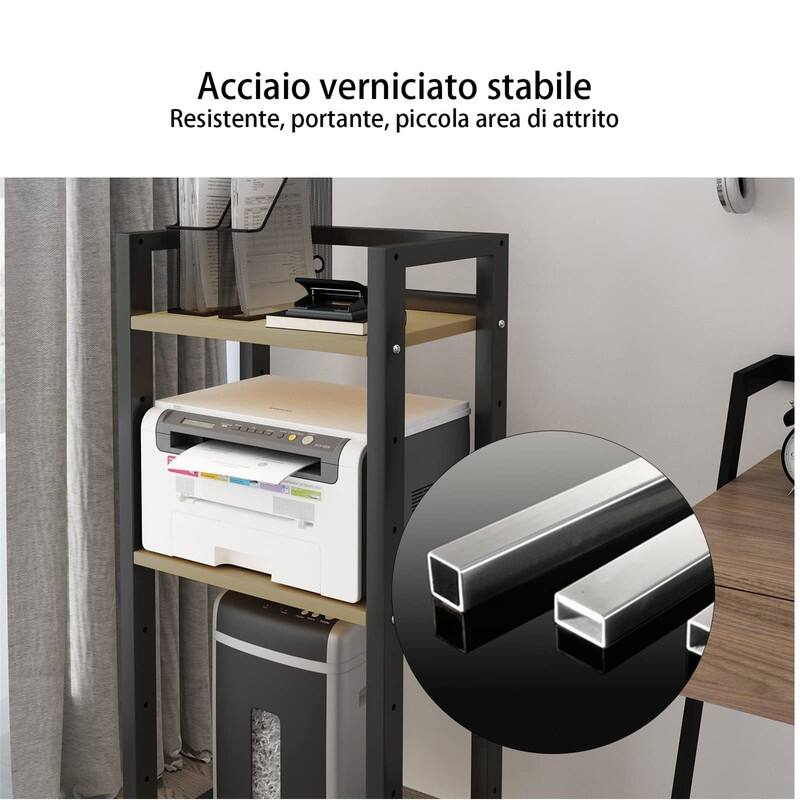 3-Tier Movable Printer Stand - 20.8 x 13.8 x 40