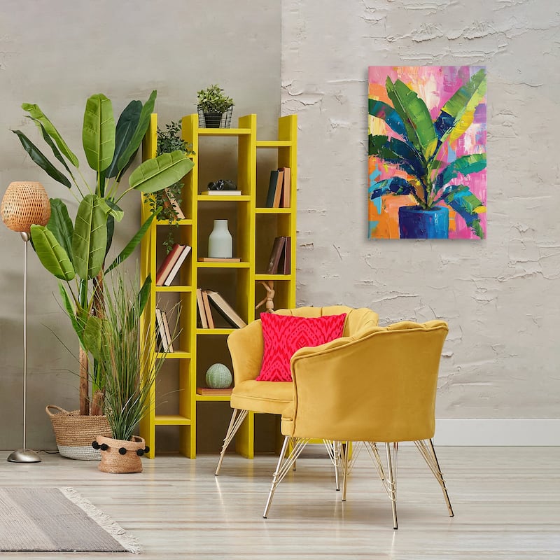 Stupell Modern Bright House Plant Canvas Wall Art Design By LSR Design Studio