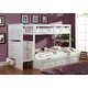 preview thumbnail 4 of 8, OS Home and Office Furniture Solid Pine Mission Staircase Twin over Full Bunk Bed with Seven Drawers in Casual White