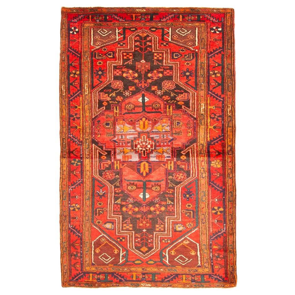 ECARPETGALLERY Hand-knotted Anadol Black Wool Rug - 4'5 x 8'4