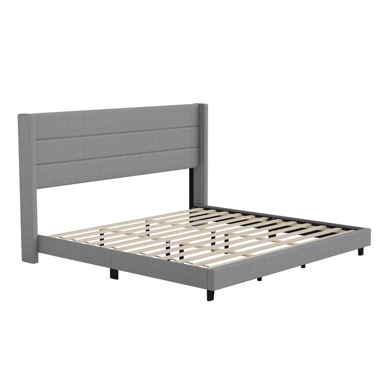 Flash Furniture FFIF30203 Miltiades King Wood Platform Bed Frame with