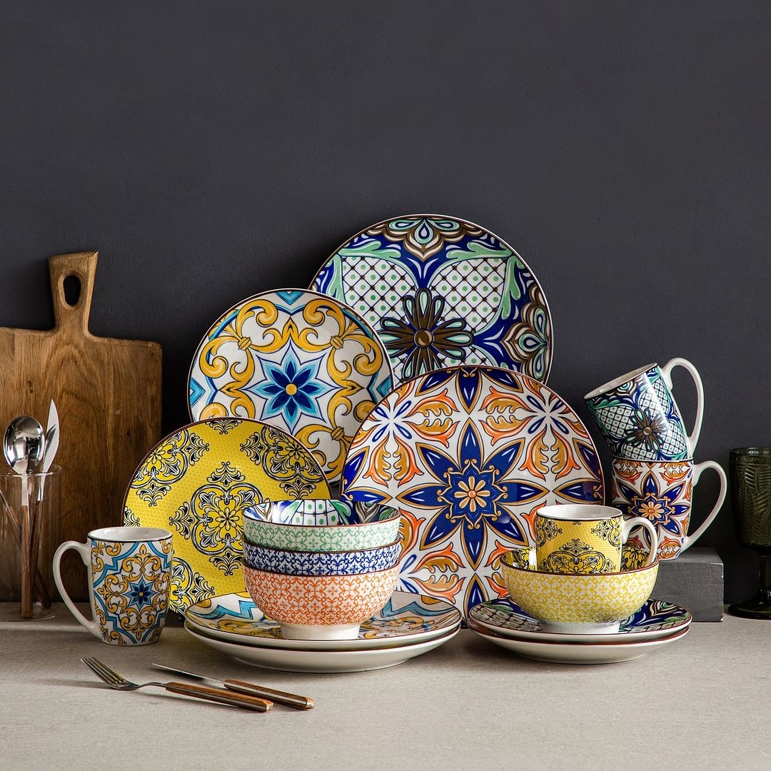 Damask dinnerware clearance