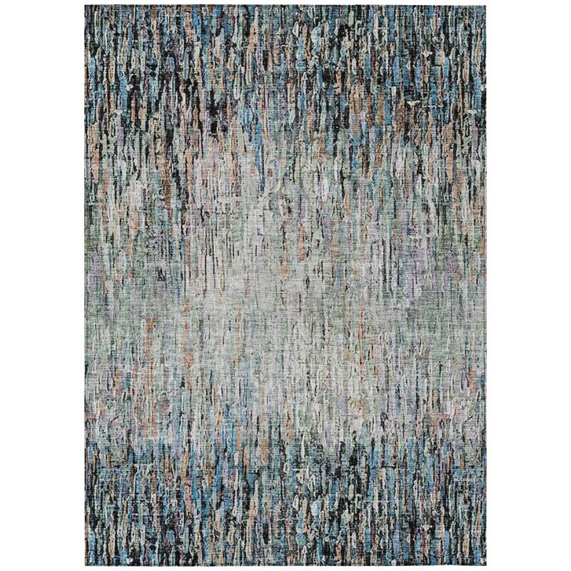 Machine Washable Indoor/ Outdoor Abstract Moxy Chantille Rug