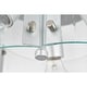 preview thumbnail 6 of 10, Warehouse of Tiffany Fortuna Semi Flush Mount Ceiling Light Satin Silver and Seeded Glass Finish 3-Light