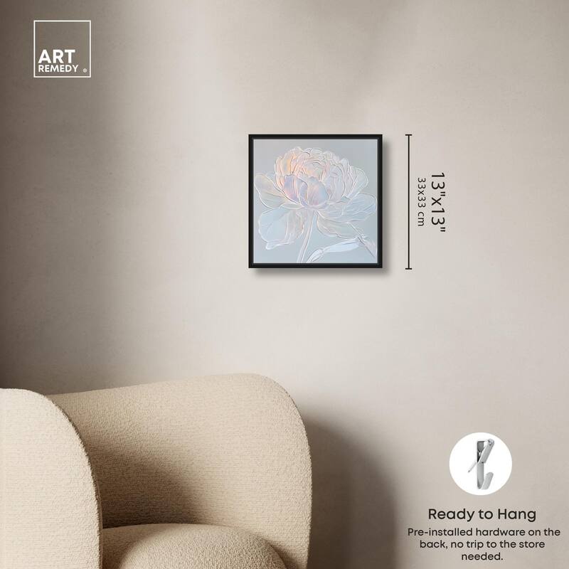 Embossed Flower II Canvas by Art Remedy