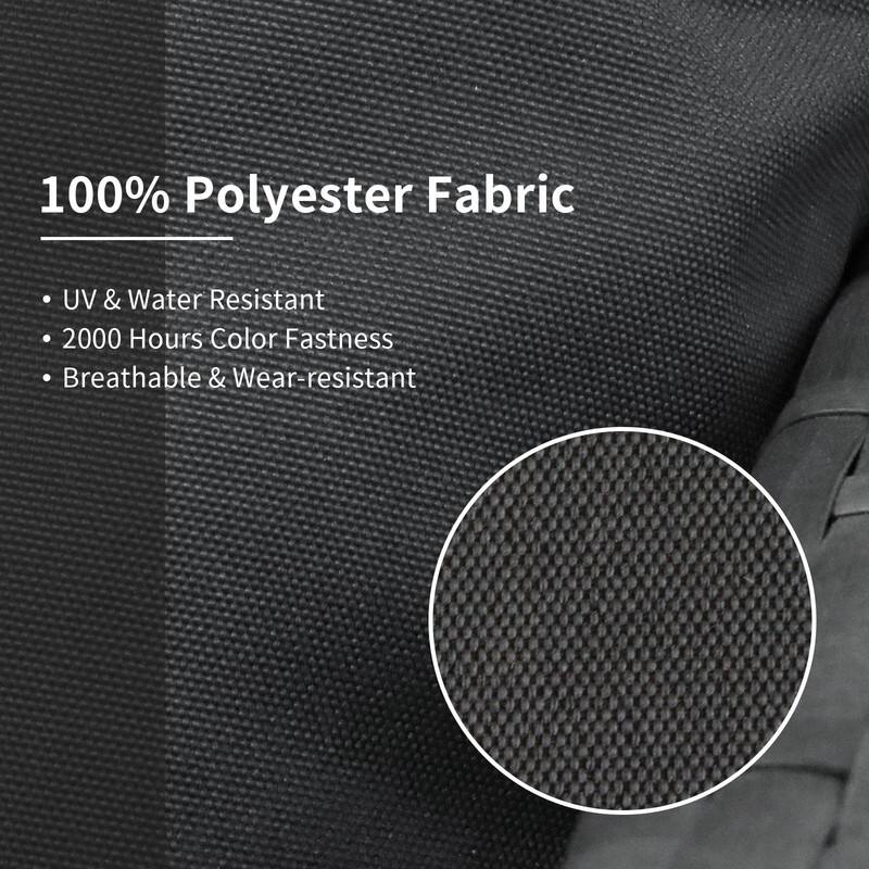 Outdoor Wicker Rattan Ottomans with Soft Cushions (Set of 2)