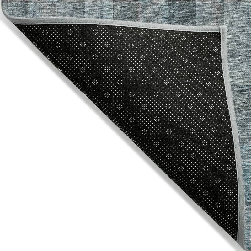 Machine Washable Indoor/ Outdoor Plaid Chantille Rug