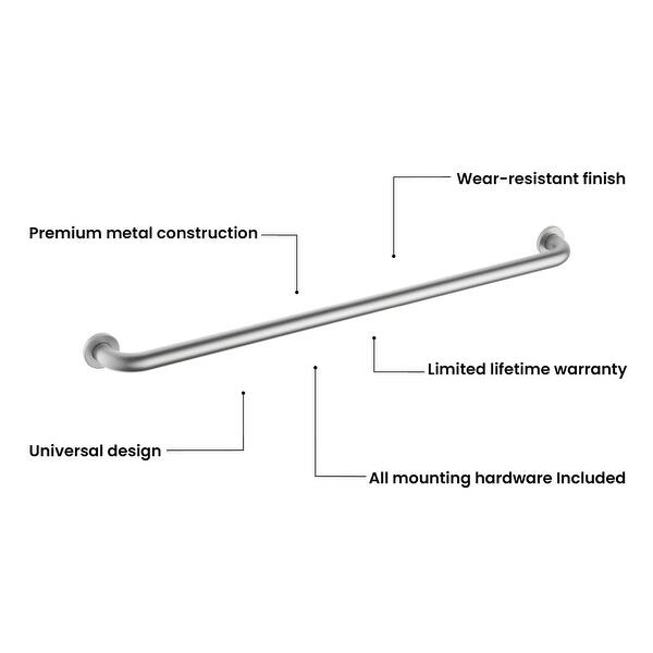 dimension image slide 0 of 3, 36-Inch Stainless Steel Bathroom Safety Grab Bar