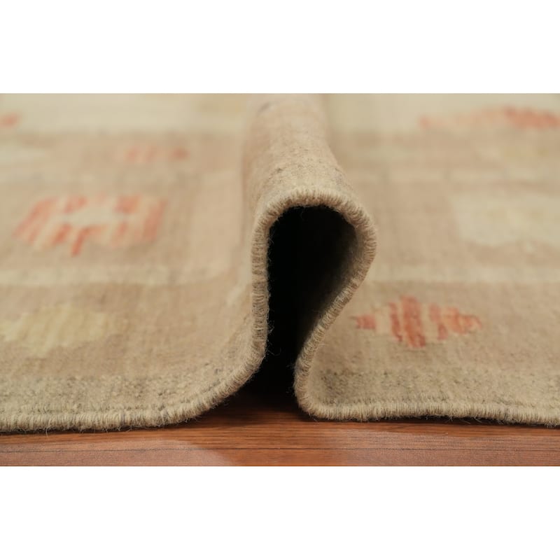 Hand Woven Oriental 100% Wool Carpet Southwestern Tribal Greys & Charcoal Kilim Area Rug - 13' 0'' X 10' 0''