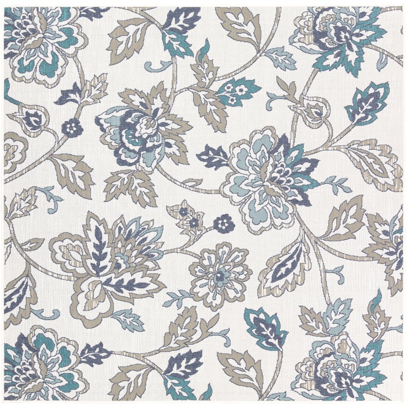 Cesarina Floral Indoor/ Outdoor Area Rug - 8'9" Square