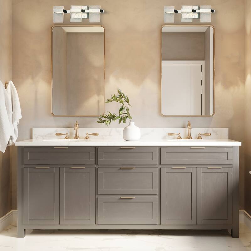 Madrona 3-light LED Bath and Vanity Light with Clear Seedy Acrylic